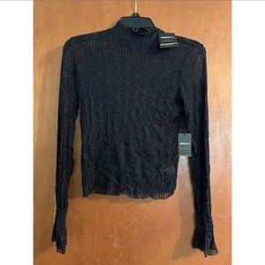 NWT size L sheer glitter top